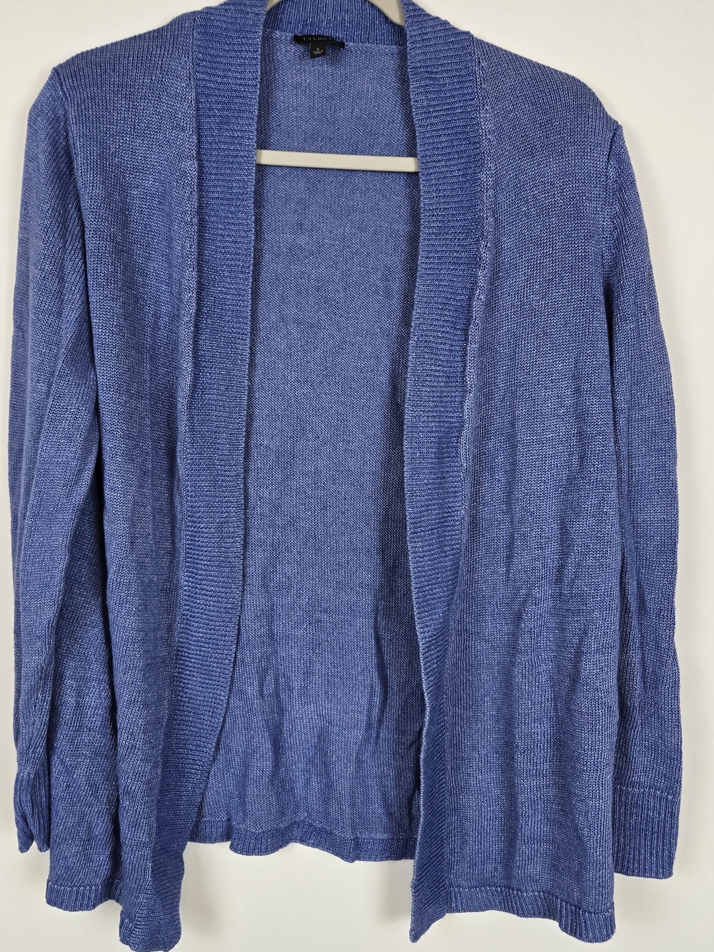 Talbots Open-Front Periwinkle Denim Blue Women's Cardigan